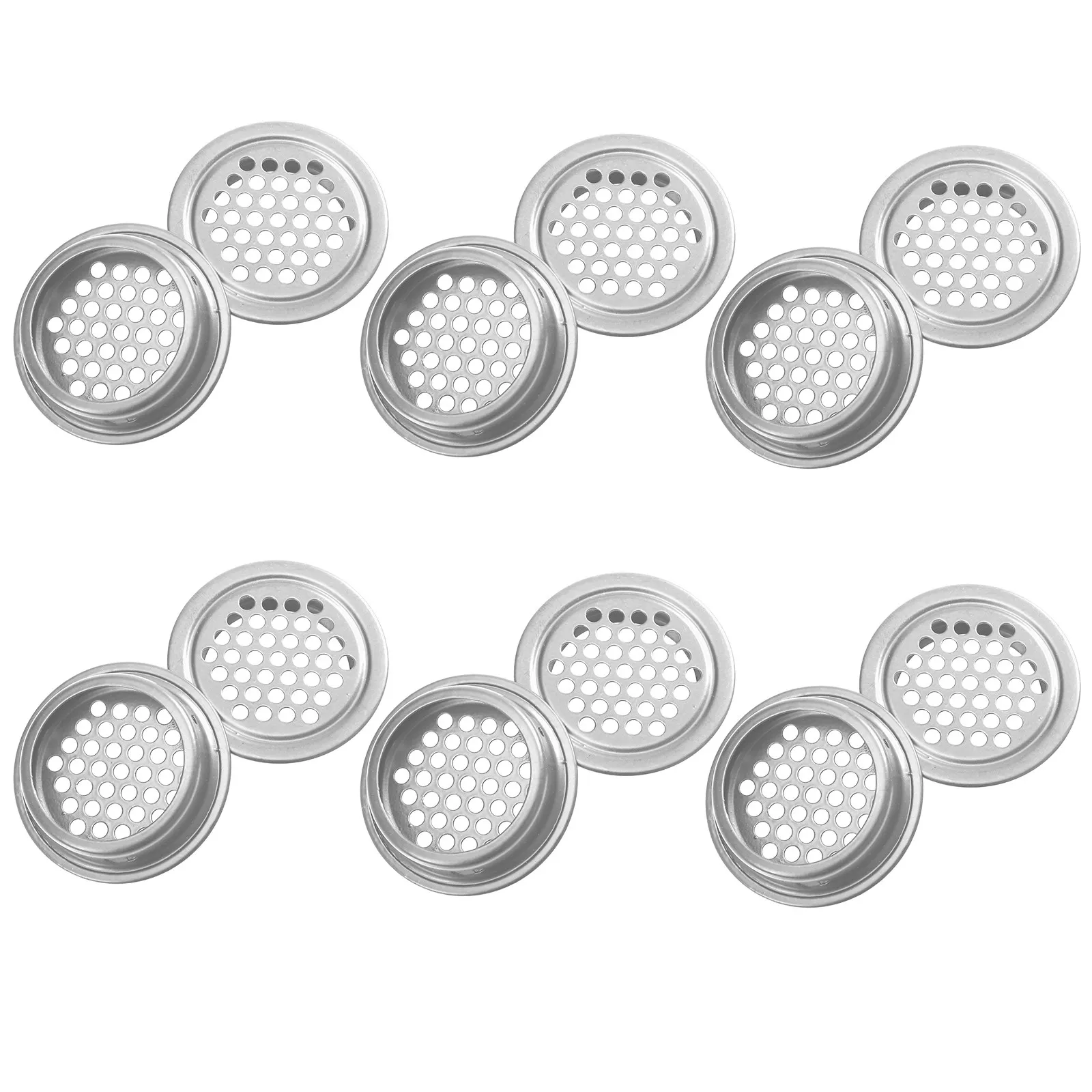 20Pcs High Quality Stainless Steel Round Ventilation Device Fine Workmanship Rustproof Heat Dissipation Hole for Wardrobe Air
