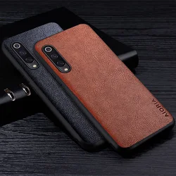 Leather Case For Xiaomi Mi 9 8 10 10T 11 A2 Lite SE Pro Business Style Retro Litchi Pattern Back Cover for Mi Note 10 Lite Case