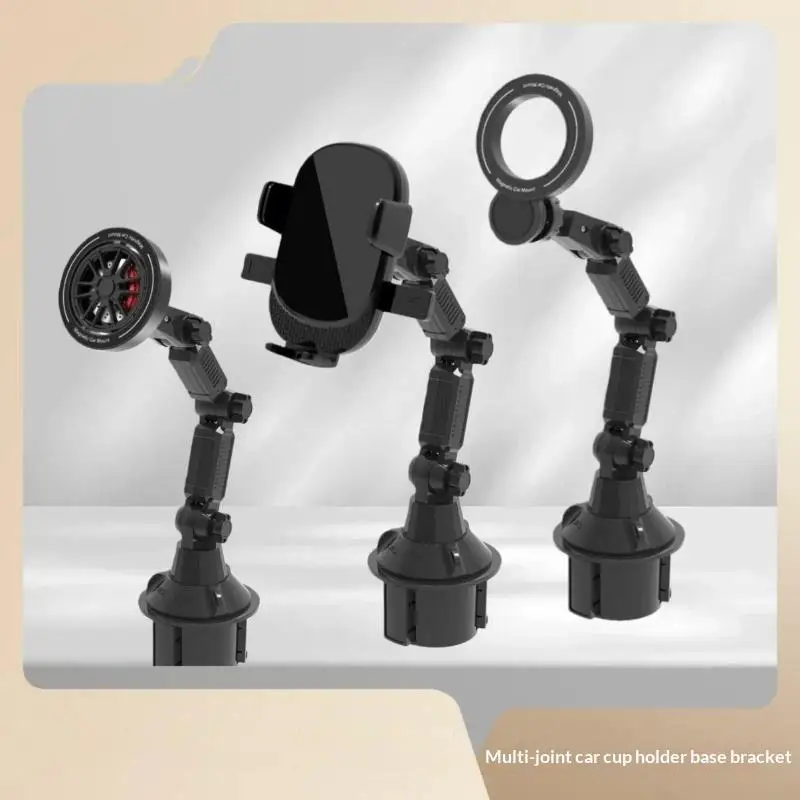 High qualityMagnetic Car Cup Phone Holder Strong Suction Anti-Shake 360° Rotatable Mount for All Cellphones GPS Travel Commute