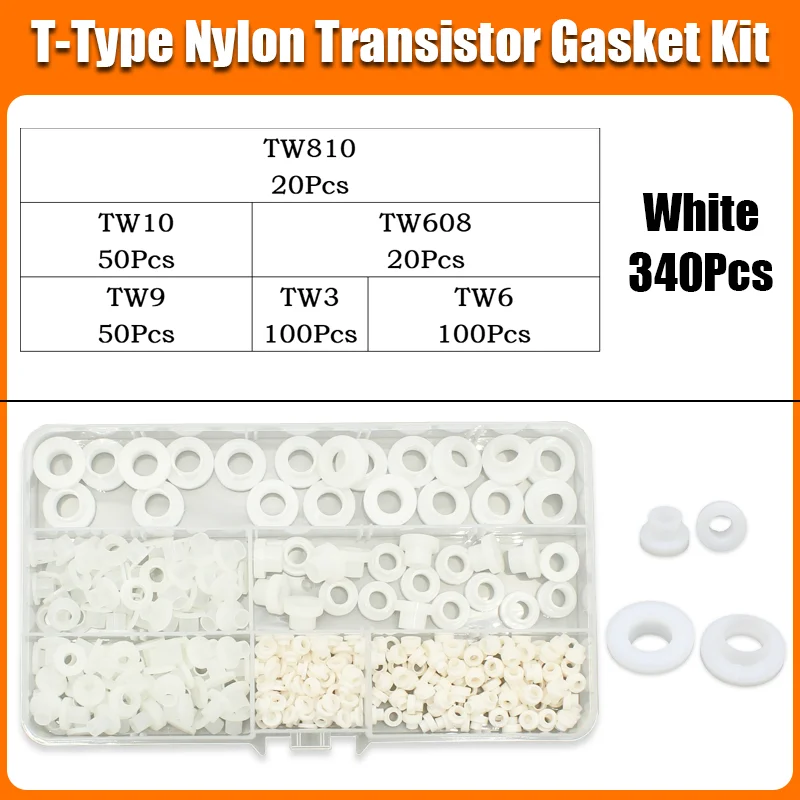 Schwarz Weiß Schraube Nylon Transistor Dichtung Die Schritt T-Typ Kunststoff Unterlegscheibe Isolierung Abstandshalter Gewindeschutz T-förmig für Schrauben – Detail 6