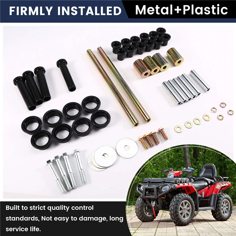ABQB-Rear Left & Right Bushing Shafts Blots Kit For Polaris Sportsman 400 450 600 700 2003-2007 Sportsman 500 800 2003-2010