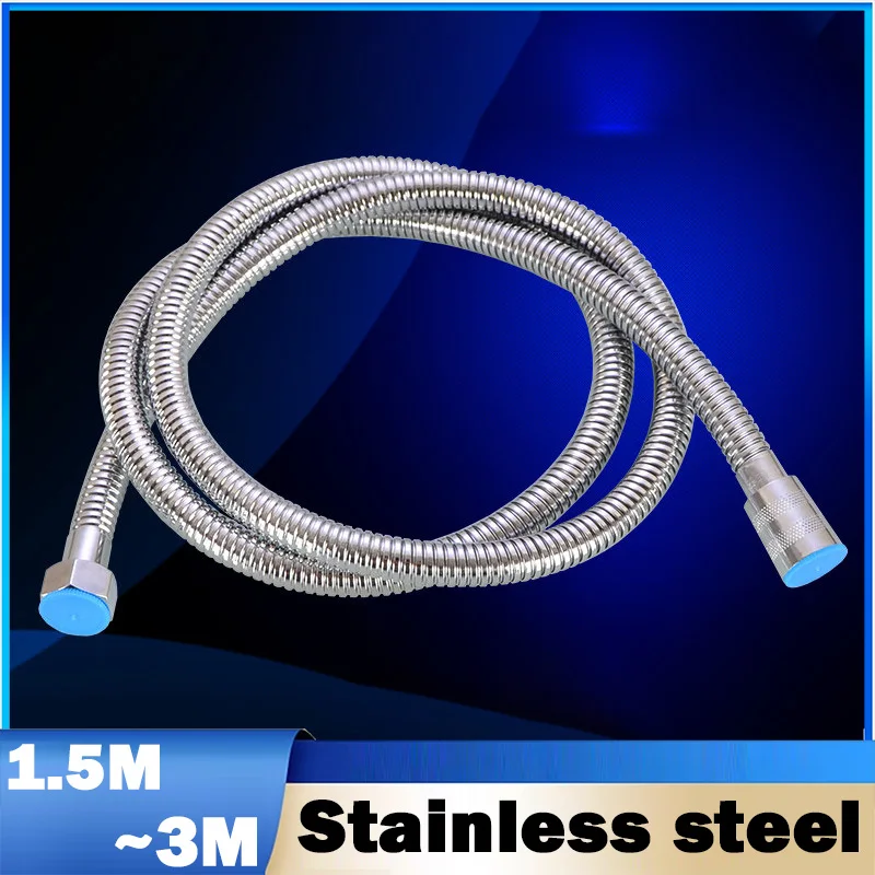1.5/2/2.5/3M Stainless Steel Hose Shower Head Extension Water Pipe Nozzle Bathroom Accessories Plumbing Tools