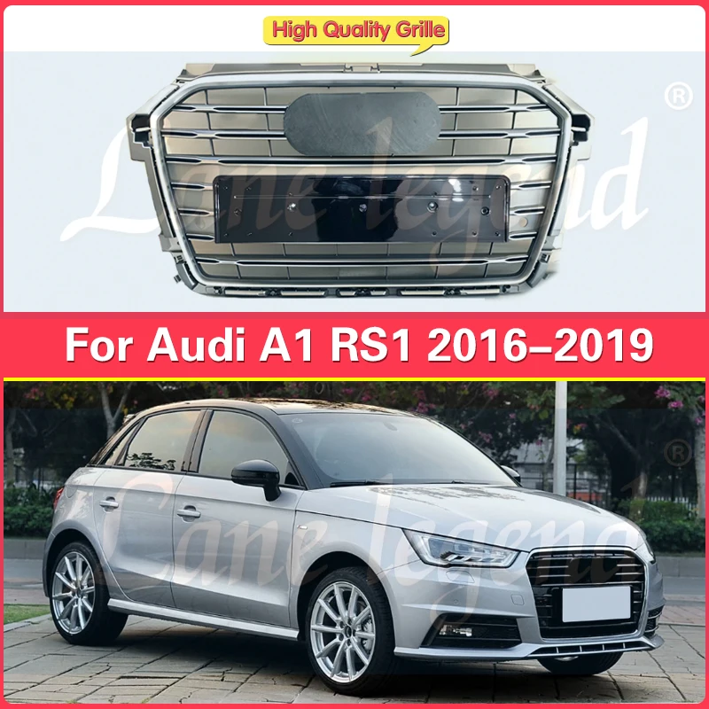 For S1 Style Trim Grill Front Bumper Grille For Audi A1 2016 2017 2018 2019 High Quality ABS Upper Grille NET