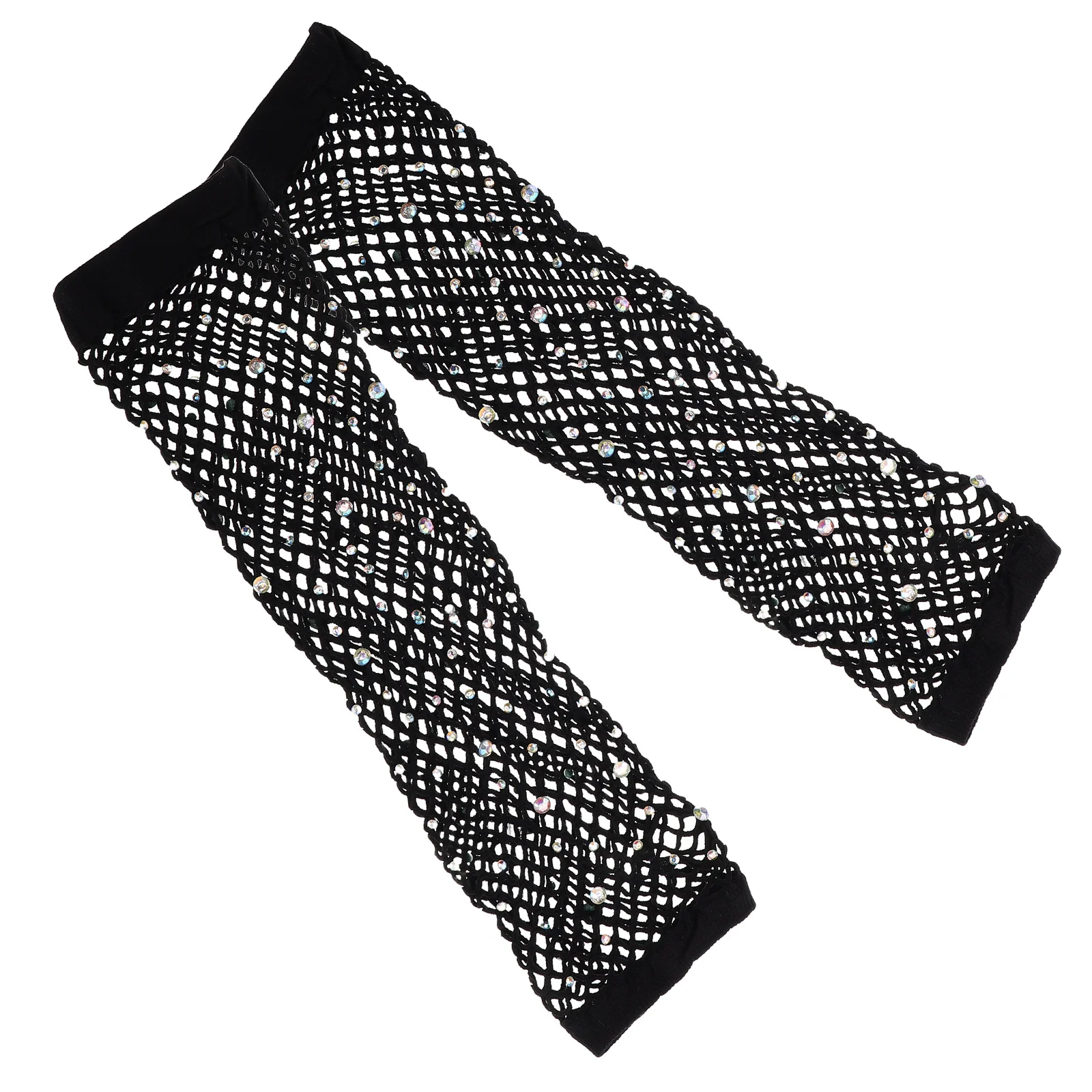 Sexy Strass-Fischnetz-Handschuhe, lange Netz-Armstulpen für Damen, Party, Maskenball, Zubehör, Armstulpen für Damen, Kostüm