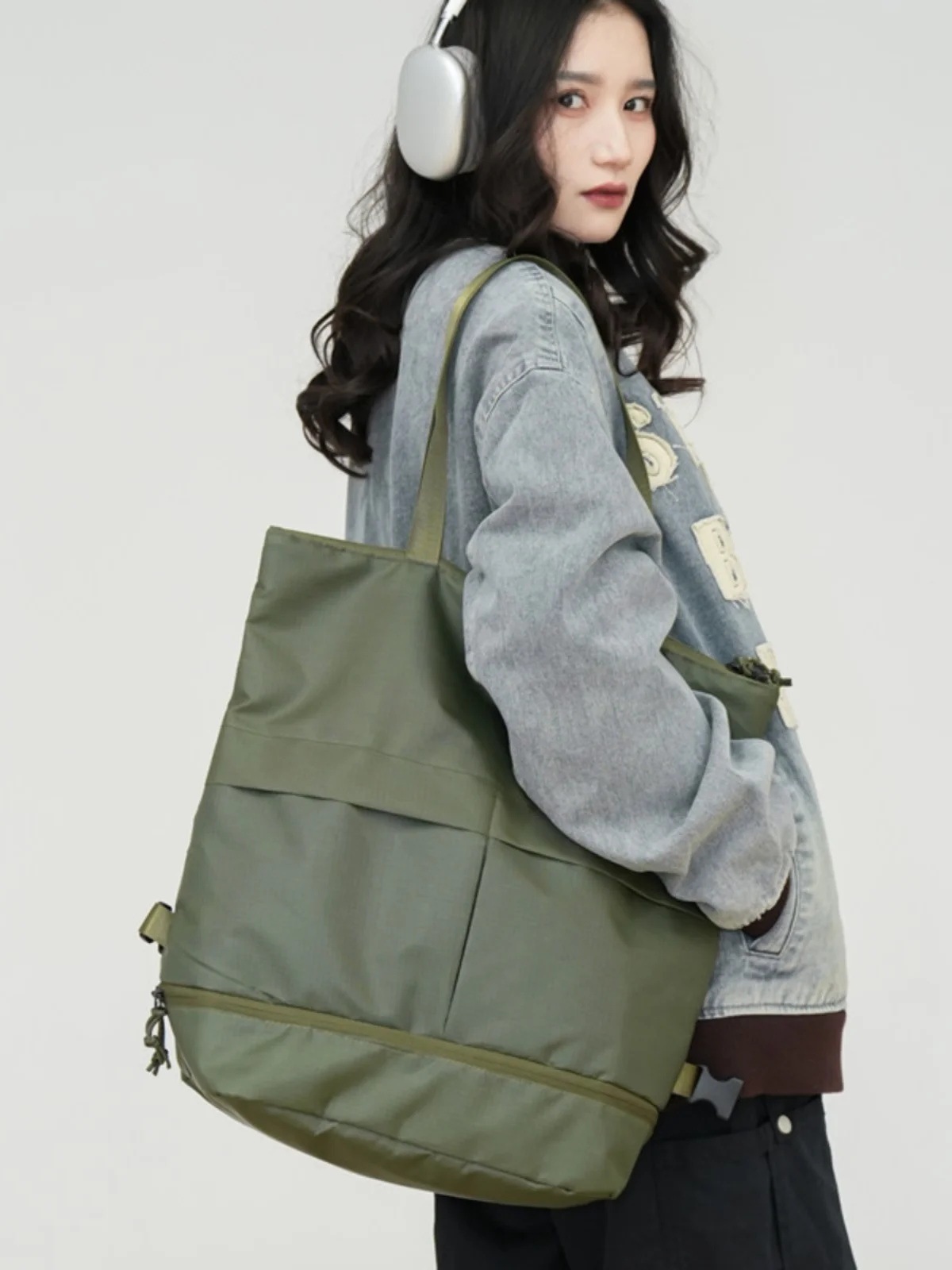 

Faionable Large Capaci Tote Bag Casual oulder Bag Trendy Korean Sle 2025 Autumn Winter New Ins Sle Versatile Bag