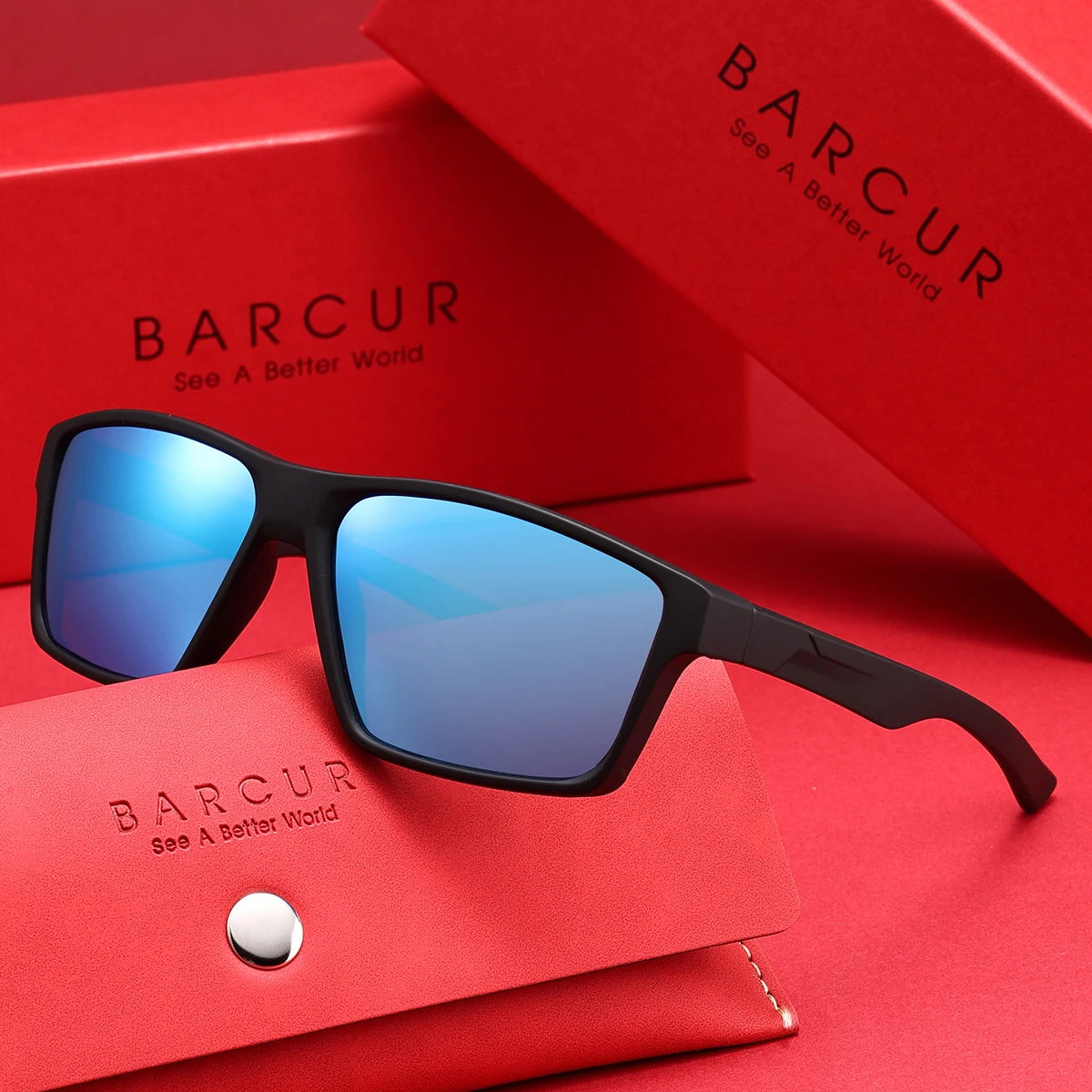 

Классический повседневный наряд BARCUR с модными очками, легкий и портативный, устойчивый к ультрафиолетовому излучению, отличный подарок