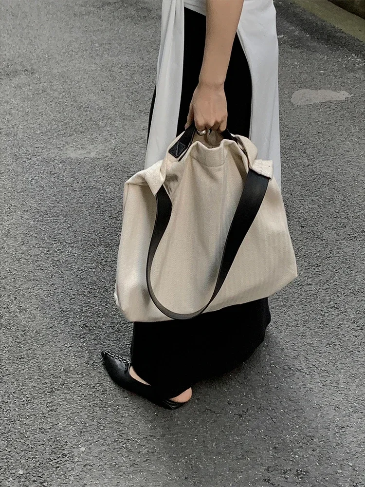 

Canvas bag tote large capacity shoulder messenger bag
