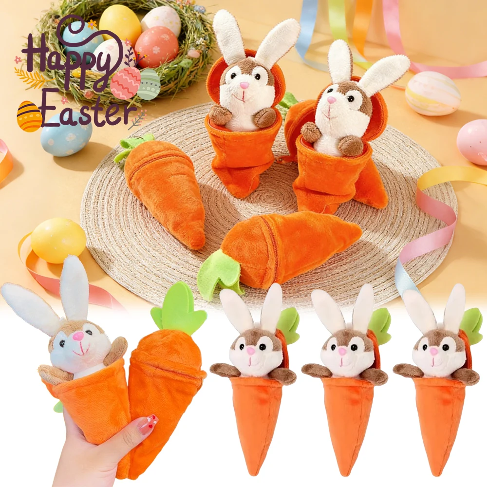 

Плюшевая игрушка в форме моркови, пасхальный кролик, милый брелок-кролик, мягкая плюшевая кукла, подвесное украшение для детей, пасхальный подарок