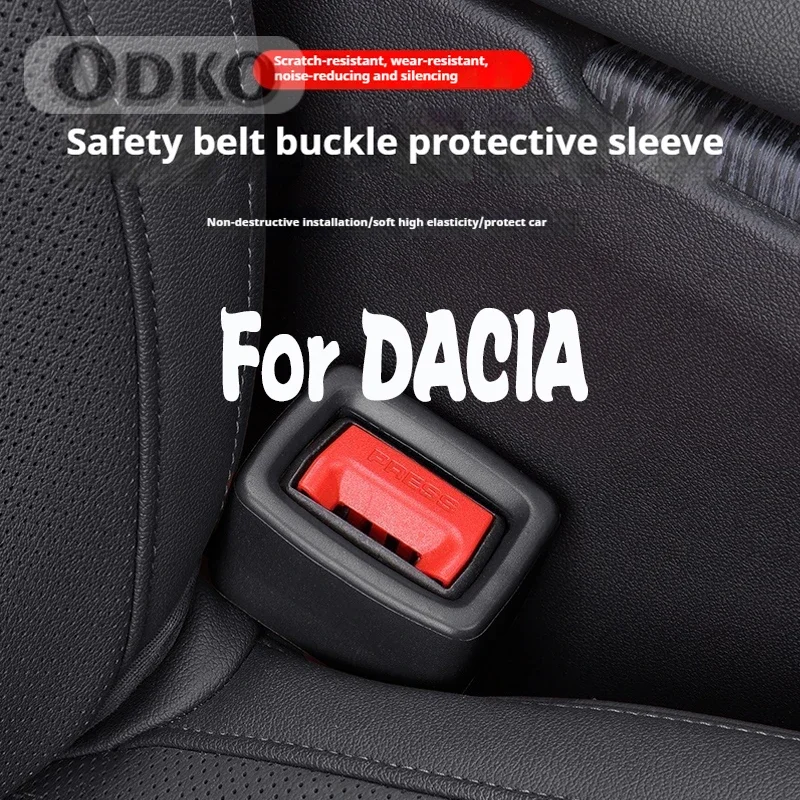 Car Safety Belt Buckle Holder Silicon Gel Buckle Protective Cover For DACIA Sandero Lodgy Mcv Duster 2 Logan 1 Sandero 3