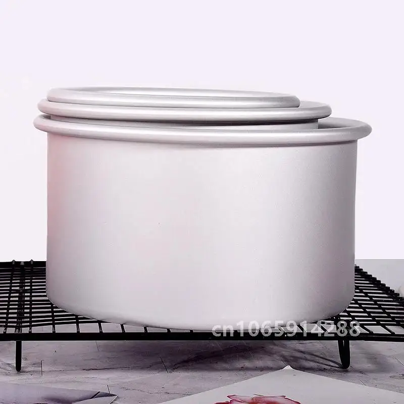 4/5/6/7/8 Inch Heighten Round Cake Mold Aluminum Alloy with Easy Removable Bottom Mold Baking Pan Kitchen Bakeware Utensils