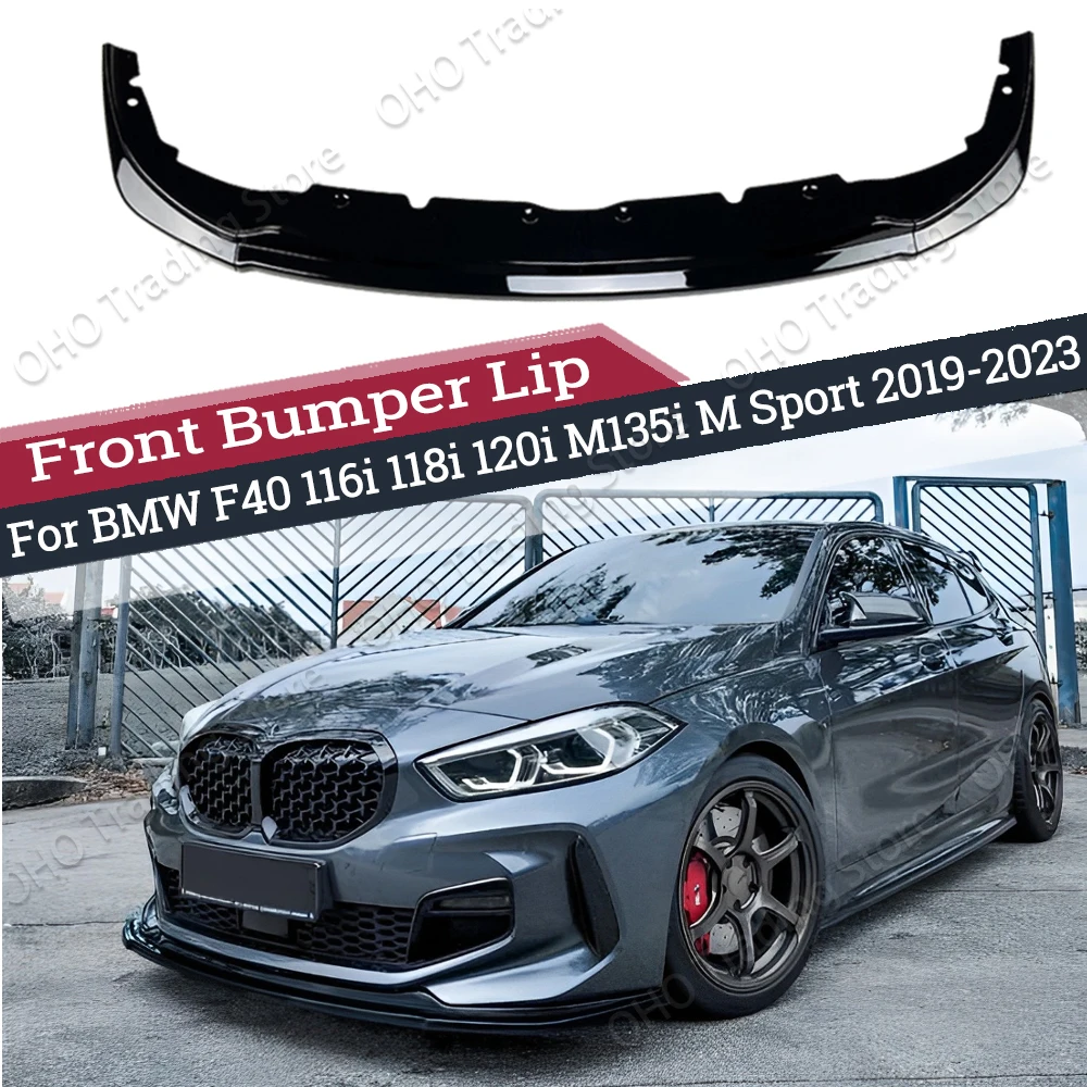 

For BMW 1Series F40 118i 120i 128ti M Sport 2020+ Car Front Bumper Lip Spoiler Splitter Diffuser Detachable Body Kit Cover Guard