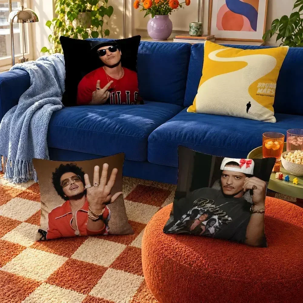 Singer Bruno Mars Hooligans Funk Soul Cushion Cover Throw Pillow Soft Short Plush Cozy Colorfast For Sofa Bedroom Home Decor