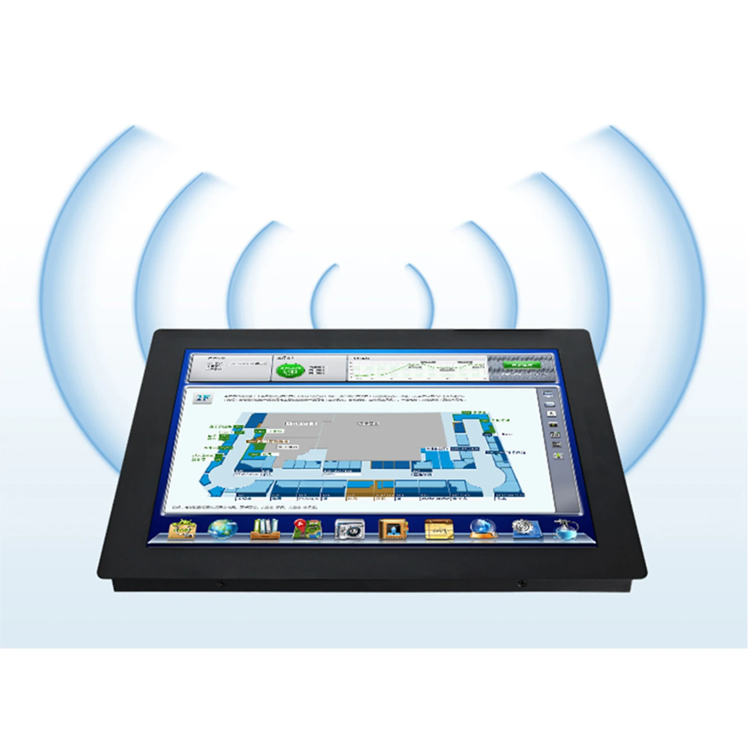 15.6 inch industrial touch computer all-in-one tablet pc panel with resistive touch screen built-in wifi 1366x768 for win10 pro