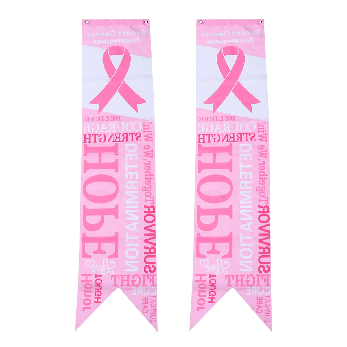 

2Pcs Banners Pink Ribbon Hanging Flag Door Window Wall Decoration Event Party Supplies Health Banner