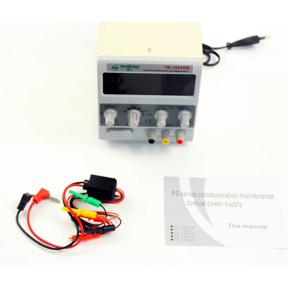 Yaogong 1502DD 15V 2A AC to DC power supply adjustable current LED Display for mobile phone repair