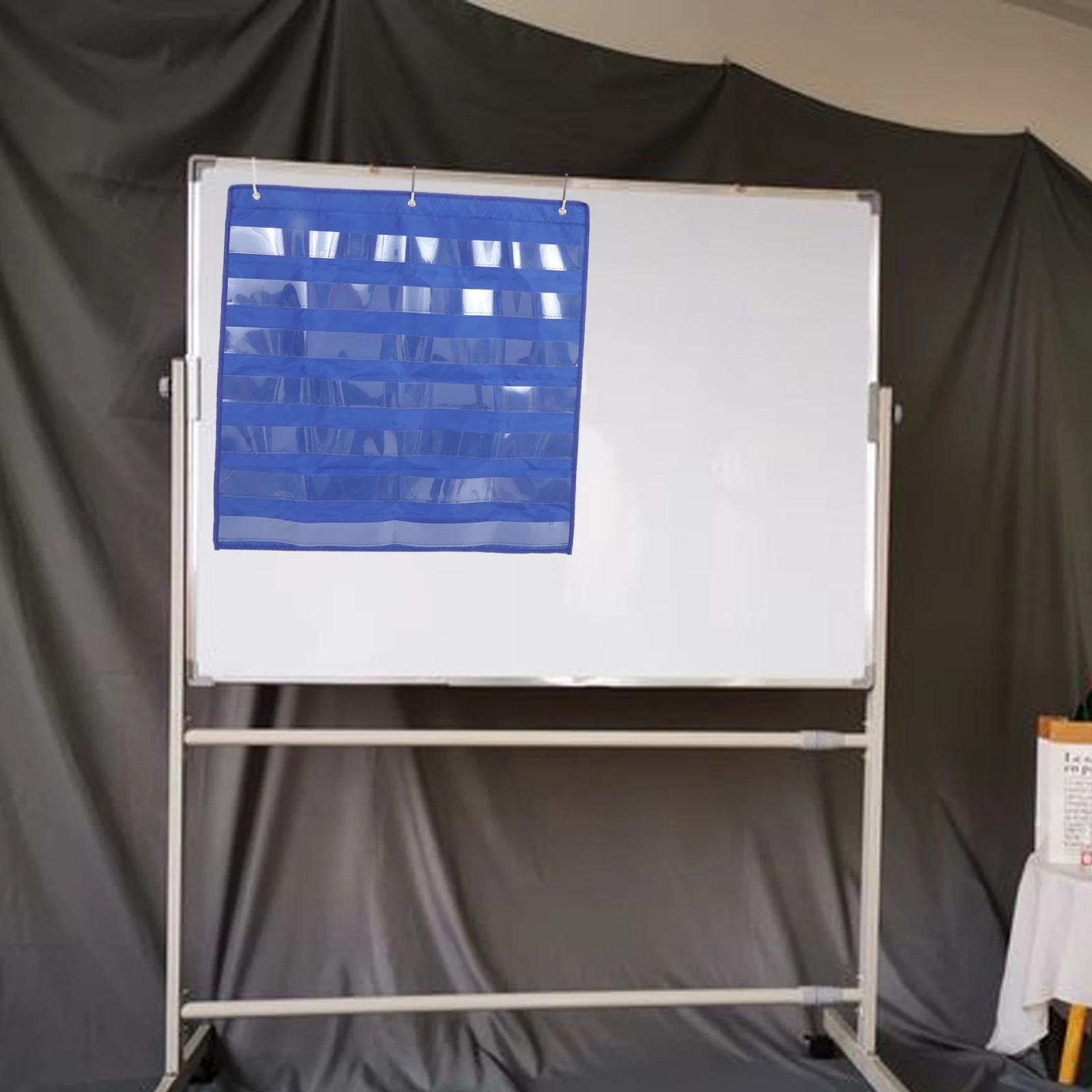 Multifunctional Teaching Hanging Pocket Chart With Clear Pockets Early Schedule Organizer For Classroom Home