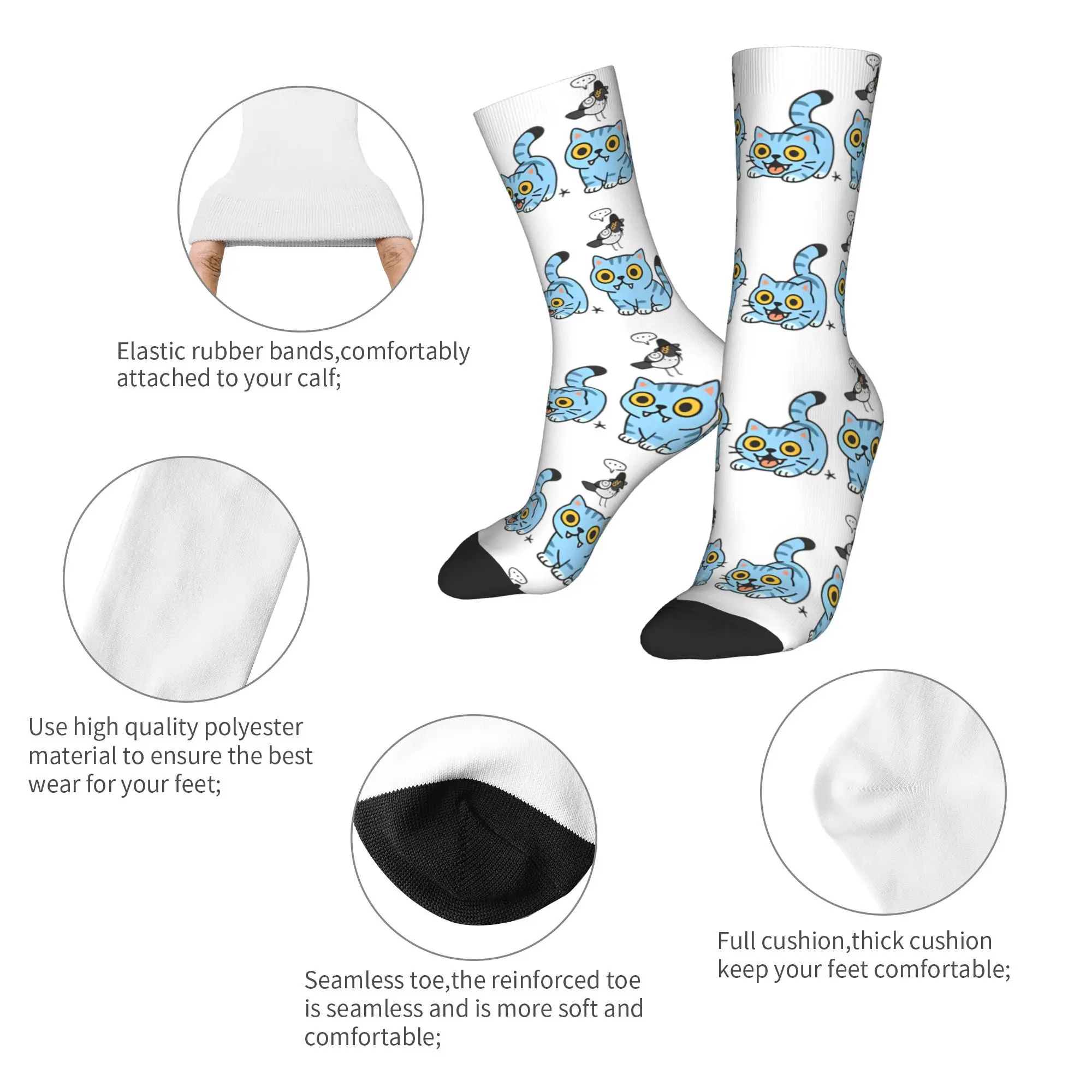 KPop Demon Hunters Socken Anti-Schweiß-Strümpfe Herren Atmungsaktive Outdoor-Socken Winter Casual Muster Socken