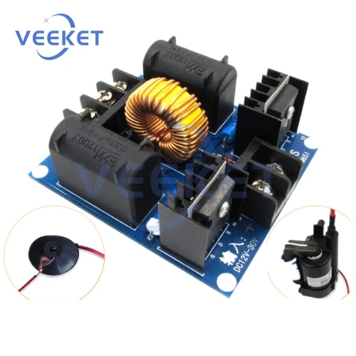 

High Power ZVS Tesla Coil Driver Board 20A 1000W Flyback Converter Module Tesla Coil Power Supply Large Heat Sink Module Heater