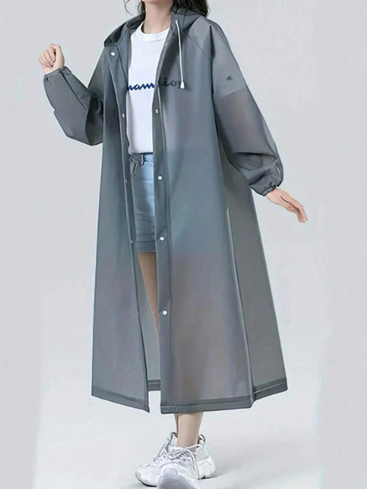 AliExpress NONE Convenient Fashion Rain Suit, Suitable For Outdoor Cycling, Hiking, Fishing, Campus, Travel, Unisex Hooded Raincoat, Windproof,