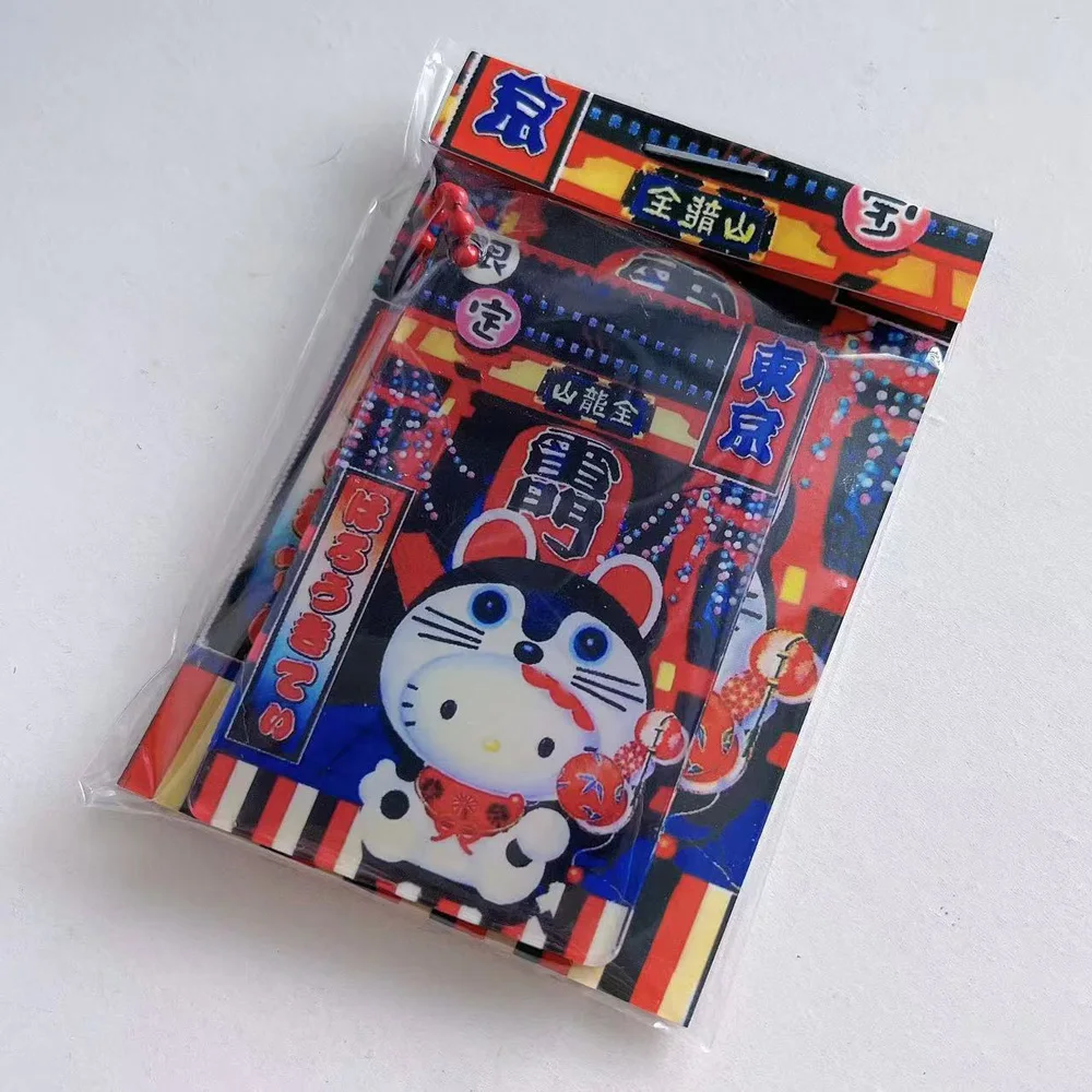 Sanrio 헬로 키티 아크릴 펜던트 키 체인 레트로 만화 키티 고양이 교수형 가방 액세서리 장식 펜던트 커플 열쇠 고리