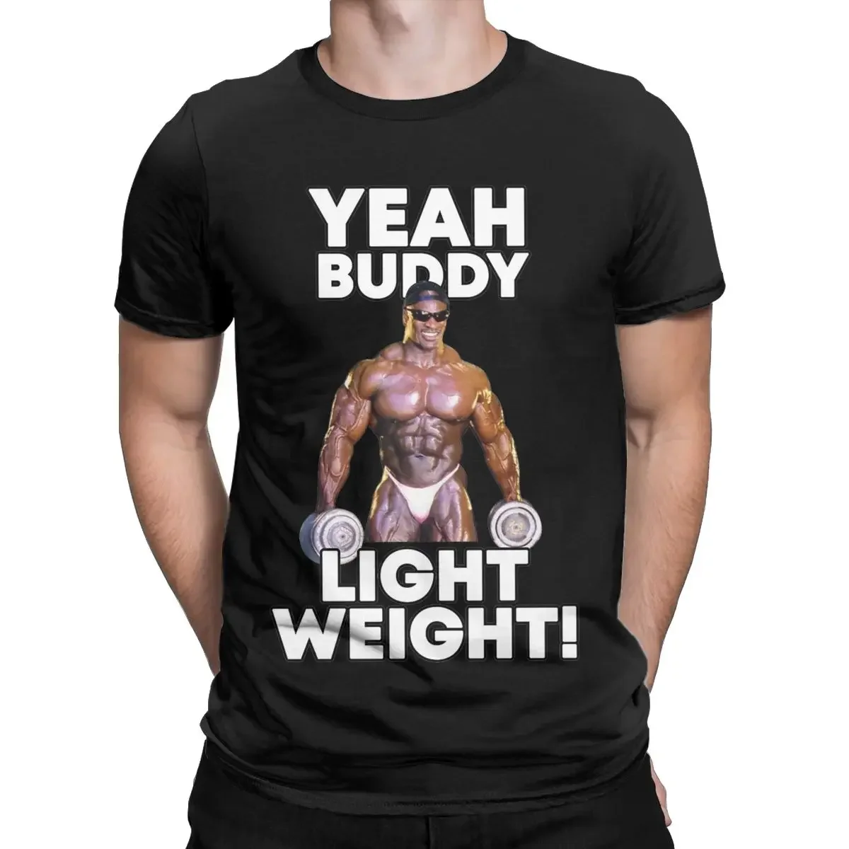 Men Yeah Buddy Light Weight Ronnie Coleman T Shirt 100% Cotton Clothes Casual Short Sleeve O Neck Tee Shirt Printing T-Shirts