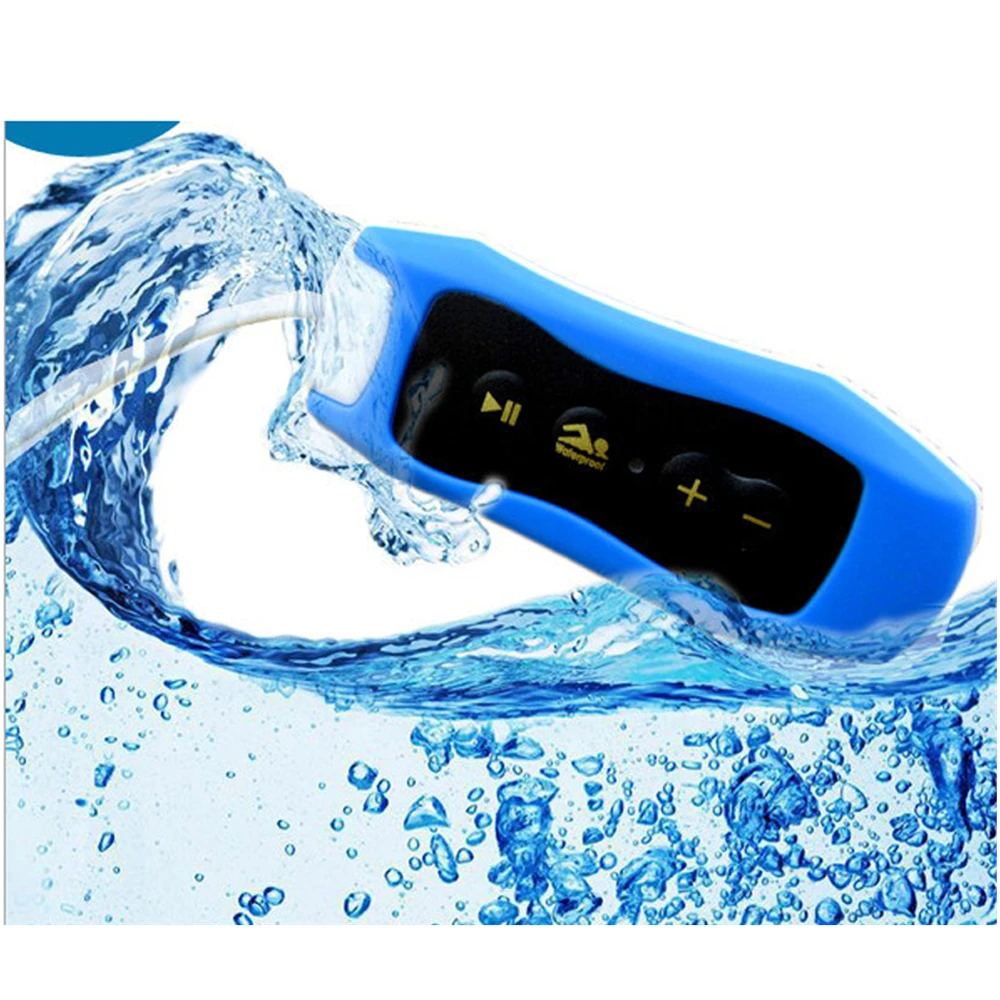 

Waterproof IPX8 Clip MP3 Player FM Radio Stereo Sound 8G Swimming Diving Surfing Cycling Sport Mini MP3 Music Player