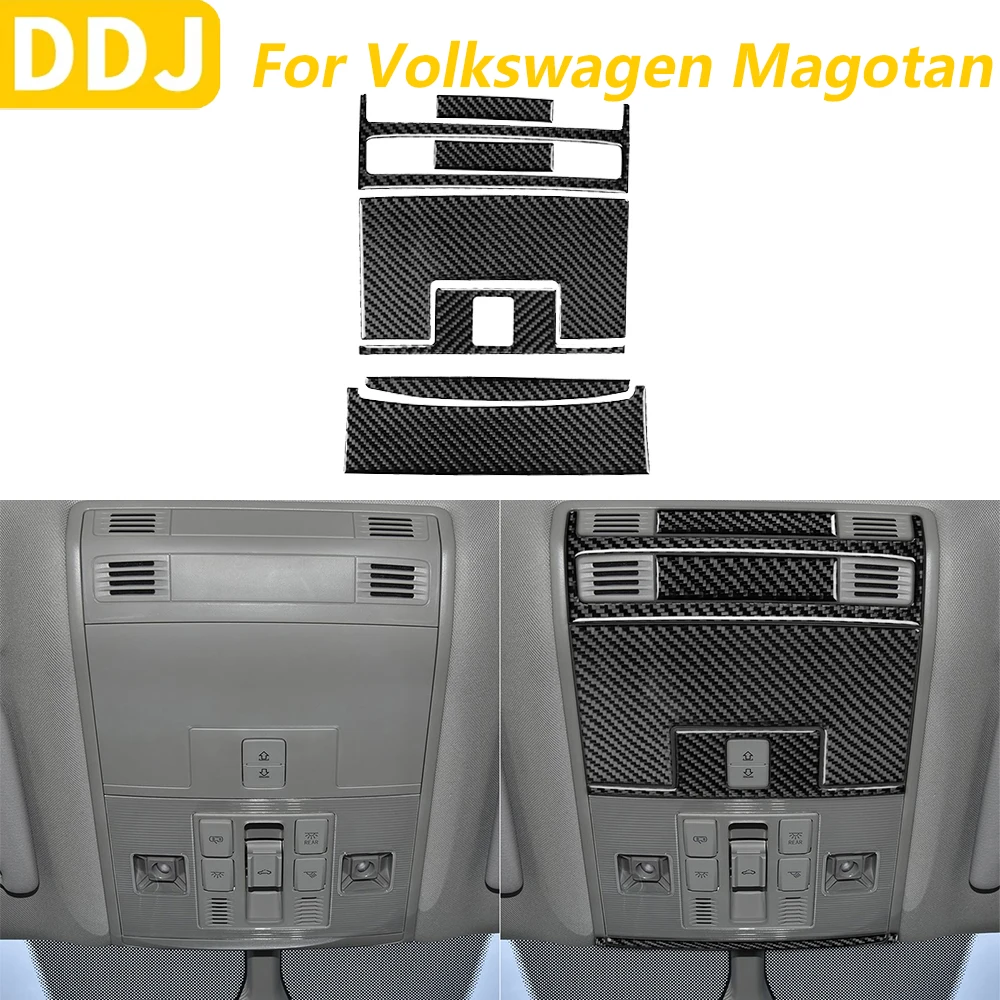 

Для Volkswagen Magotan CC 2017-2024 передняя лампа для чтения из углеродного волокна, люк на крыше, панель переключателя, накладка, автомобильные аксессуары, наклейка