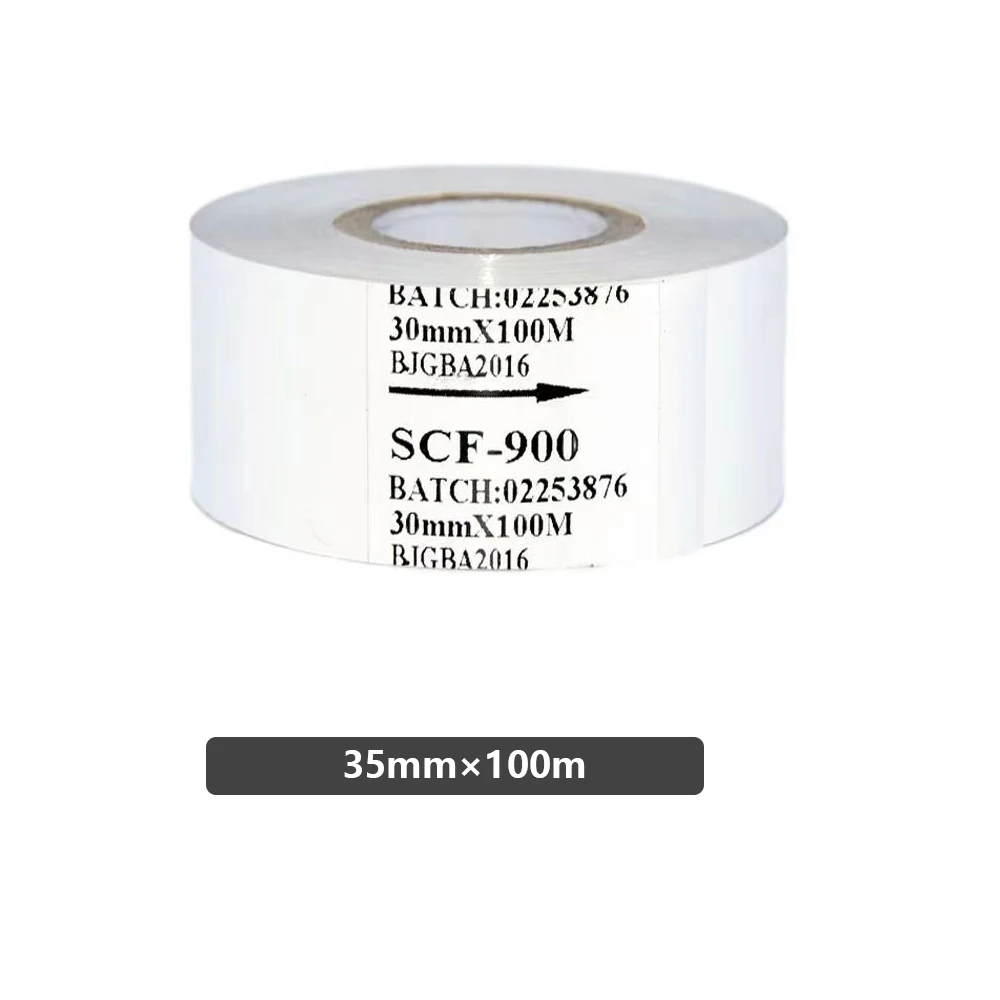 Imagem -03 - White Printer Ink Ribbon Tipowriter Tape Data Coding Hp241 Dy8 Tj08 Dy9 Dy6 25 mm 30 mm 35 mm x 100m 10 Peças