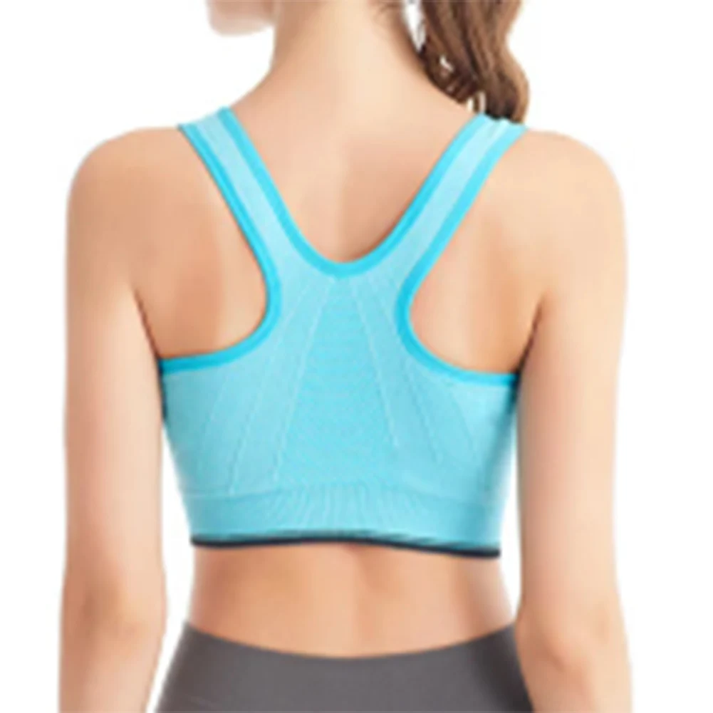 Sujetador sin costuras a prueba de golpes, Bralette con cremallera transpirable, sujetador deportivo para mujer para correr, Fitness, belleza en la espalda, ropa de Yoga S 3XL