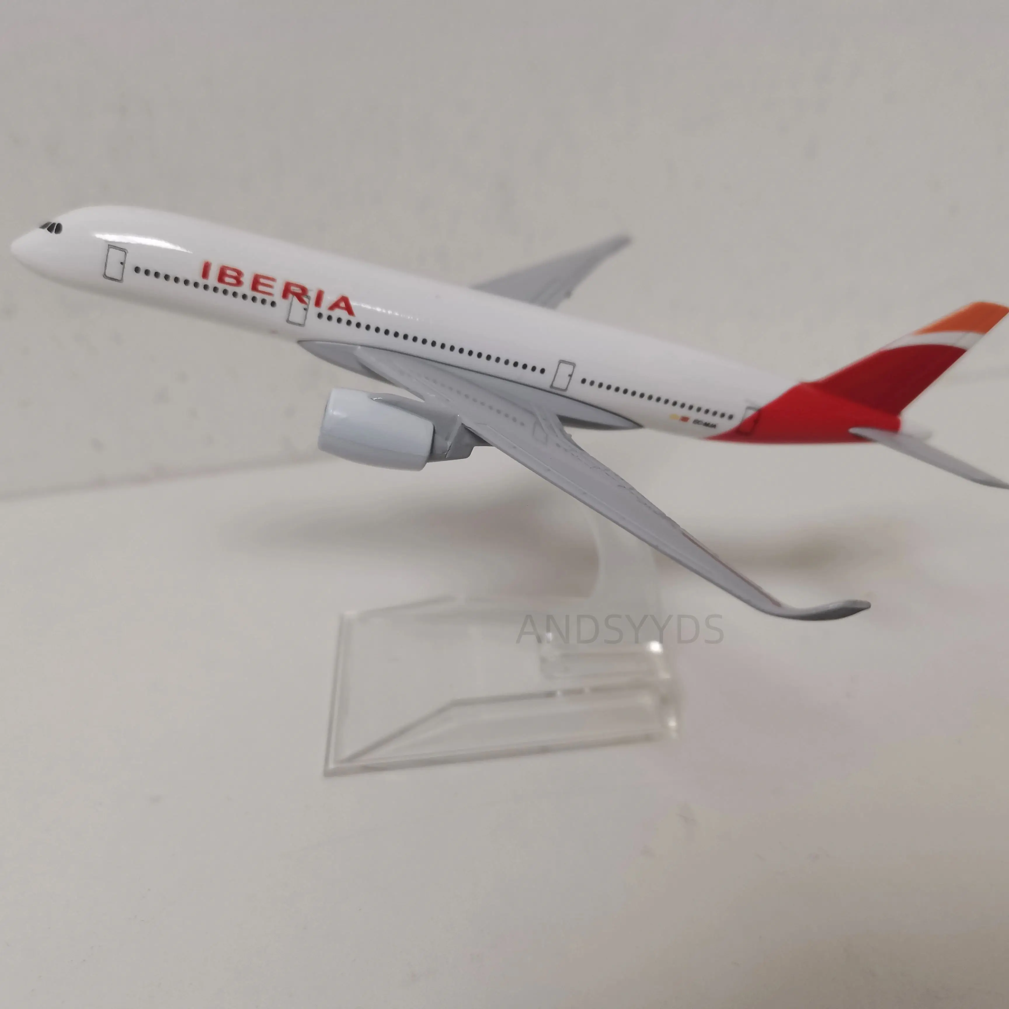 16cm Spain Iberia Airlines A350 Aircraft Model Plane Airplane Diecast Metal 1/400 Scale Planes Adults Fun Collections Displays