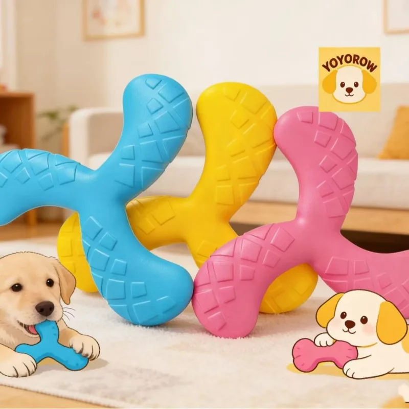 Juguete Divertido para Mascotas, Boomerang Triangular Flotante en Agua para Perros, Cachorros, con Sonido, Juguete Molar para Perros, Accesorios de Entrenamiento para Perros