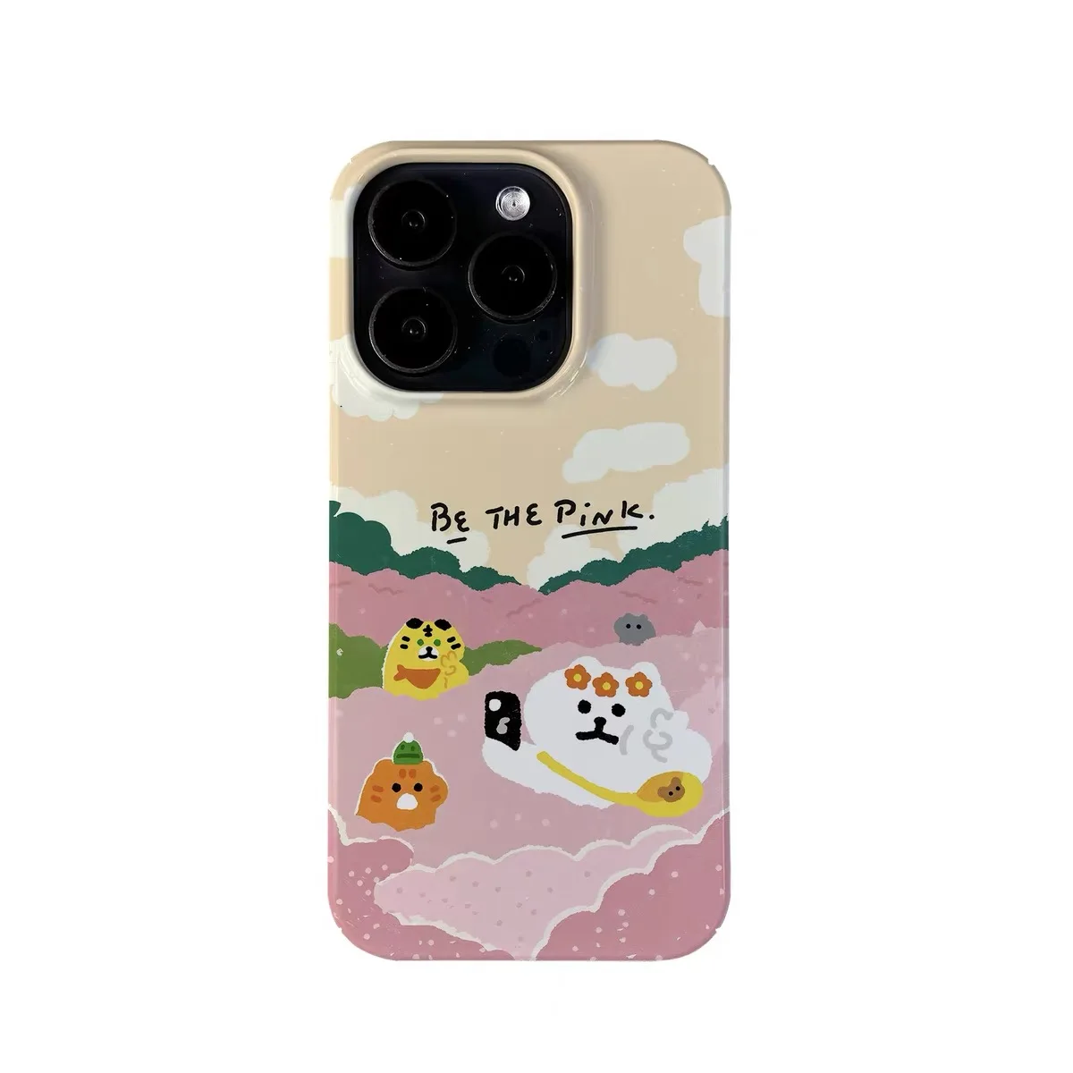 

INS Pink Soft Sweet Cat Phone Case for IPHONE 17 Air 16E 15 PROMAX 14 Plus 13 12 MINI 11 PRO 16Plus XR XS SE Acrylic Phone Cover