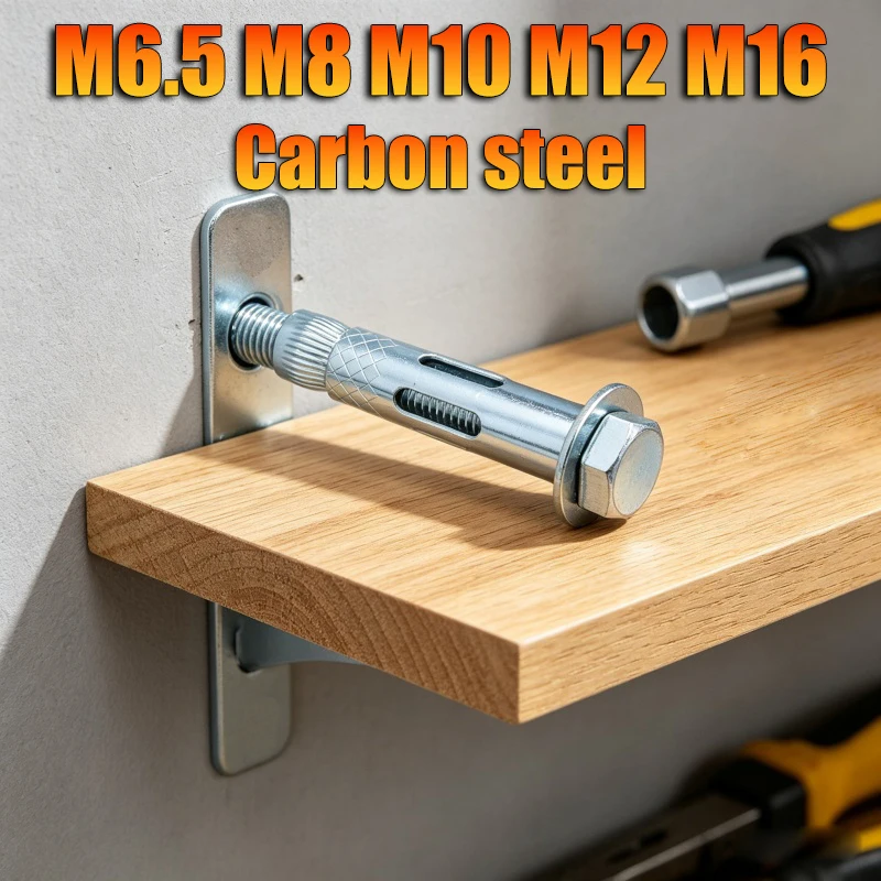M6.5 M8 M10 M12 M16 Galvanized External Hexagon Expansion Screw Sleeve Concrete Anchor Bolt for Deceleration Strip Ground Lock