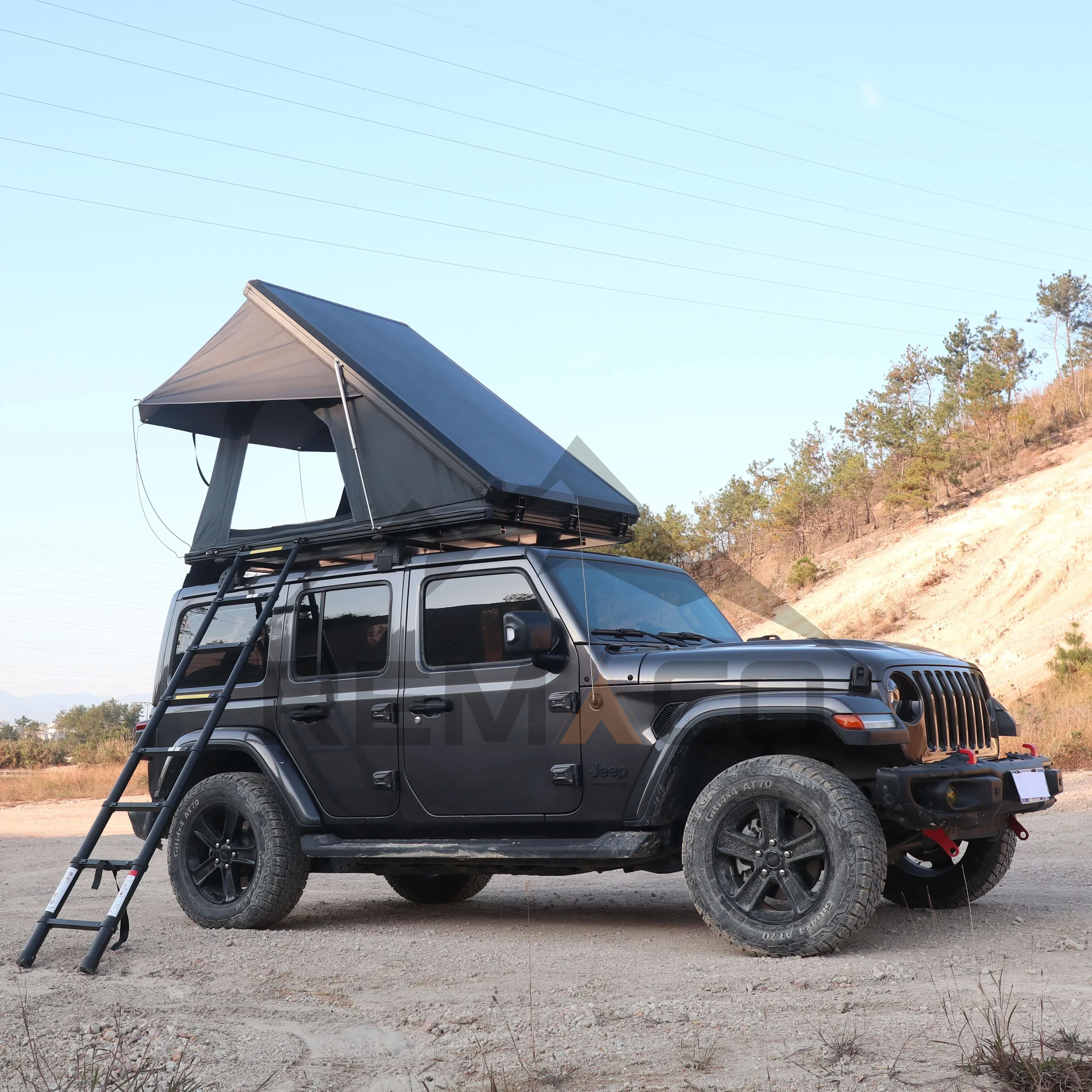 Triangle Roof Top Tents Hardshell Slim Aluminum Dachzelt Hardtop Car Rooftop Foldable Tent Outdoor Camping Equipment