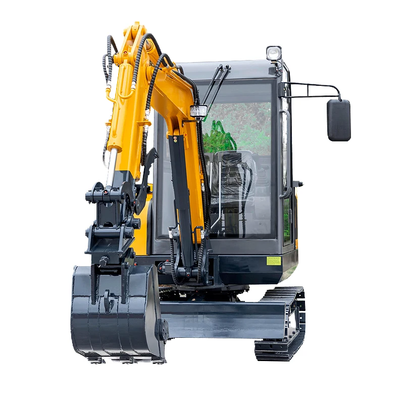 HW-25 Mini Excavator With Cab Crawler Digger Machine 2 T 2.5 Ton Micro Digger Hydraulic Excavator Construction Equipment Coustom