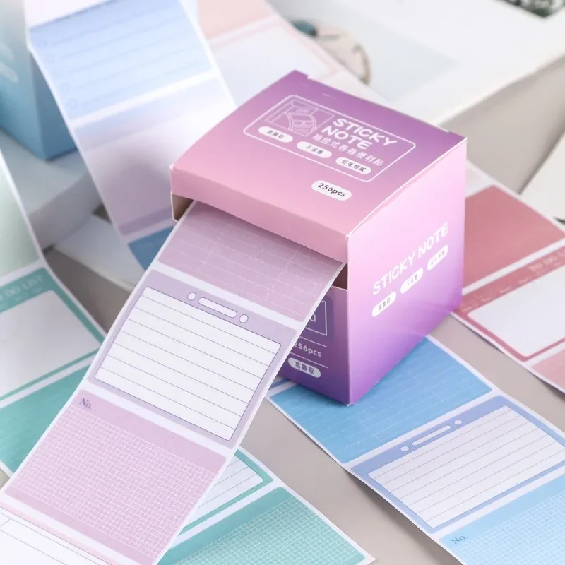 256 ورقة ملونة ملاحظات لاصقة منصات يضع القرطاسية ورقة ملصقات نشرها مذكرة المفكرة دفتر سحب رسالة ملصق