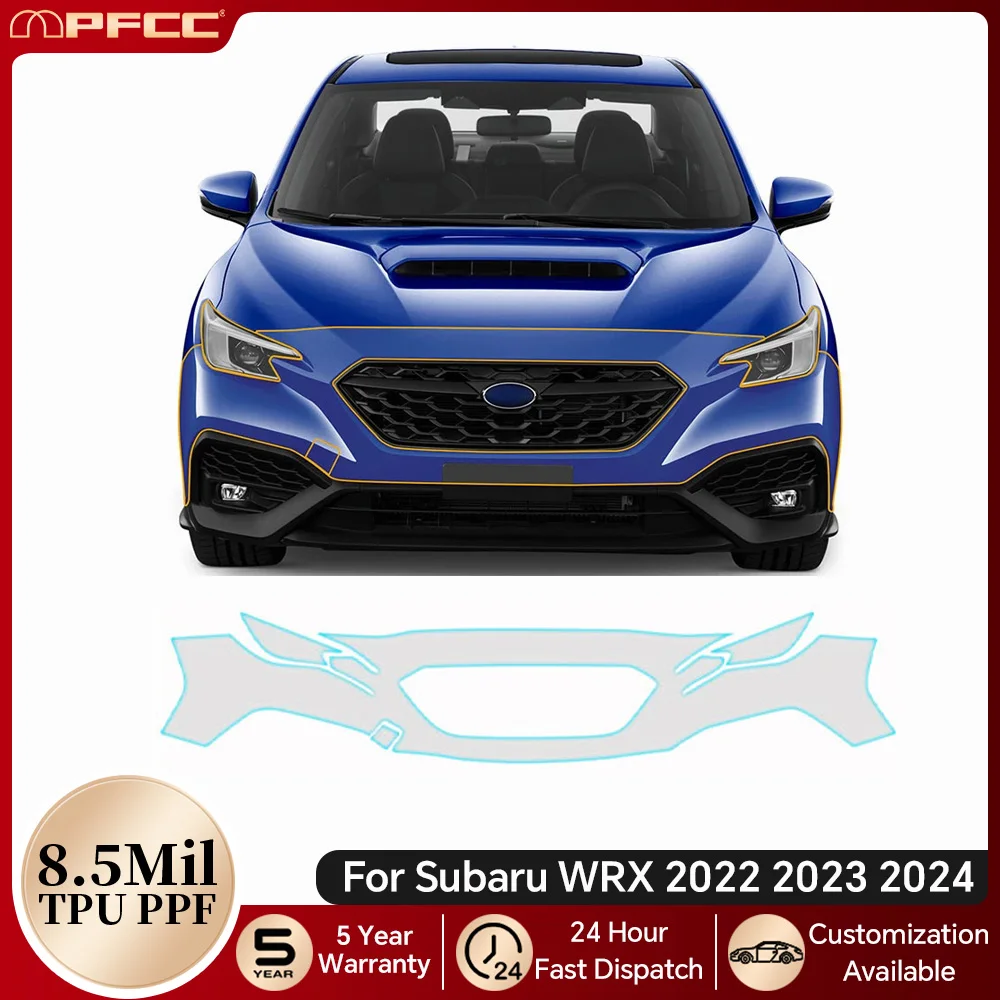 

For Subaru WRX 2022 2023 2024 8.5Mil TPU Anti-scratch Paint Protection Film Pre-cut PPF Bra Car Body Clear Kit Resistant Cover