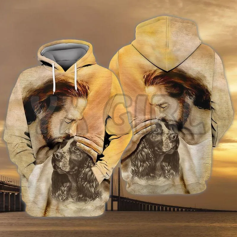 Sudadera con capucha con estampado 3D de Pastor Alemán para hombre y mujer, suéter con capucha de perro divertido, chándal informal de calle