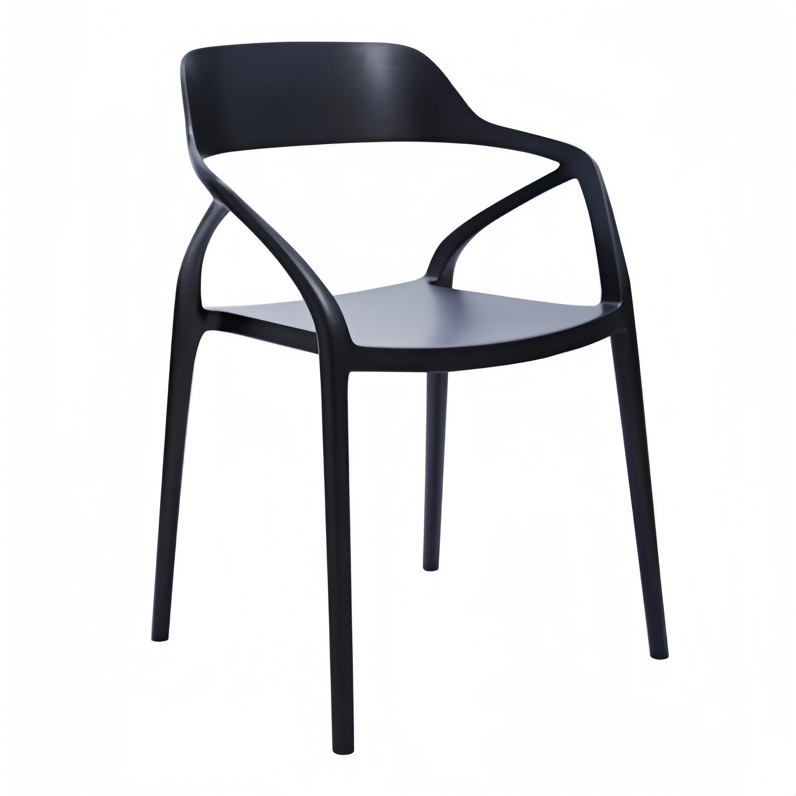 Modern custom plastic outdoor dining chairs, kitchen and restaurant indoor and outdoor garden furniture