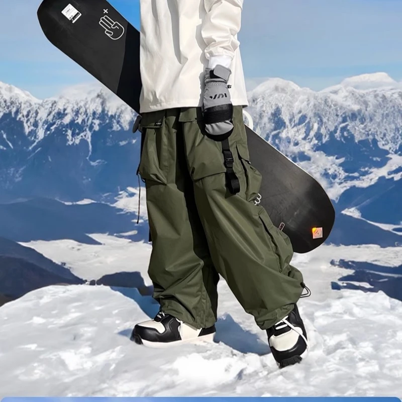 Waterproof Wear-Resistant Ski Pants for Men and Women, Windproof, Single Board, High Quality, High-End, 2024