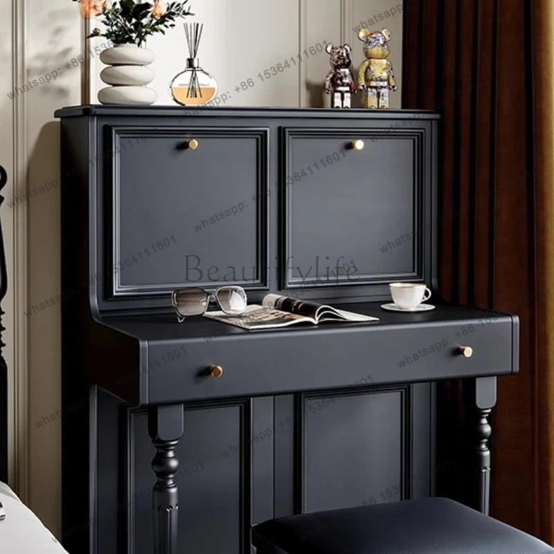 Bedroom Home Furniture LED Mirror Stool Organizer Vanity Table Desk Makeup Dressing Table Living Room Luxury Girl Dressers