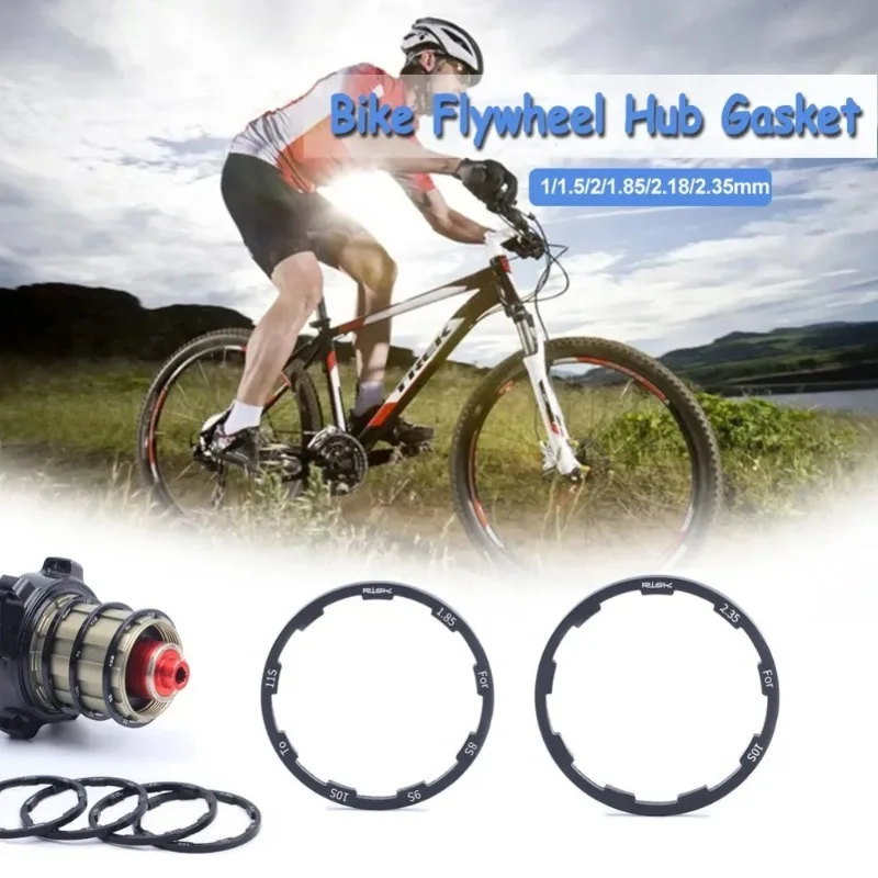 

Bicycle Grooved Hub Washer MTB Bottom Bracket Spacers Flywheel Cassette Gasket Road Bike Freehub Washer 1/1.5/2/1.85mm 10S 11S