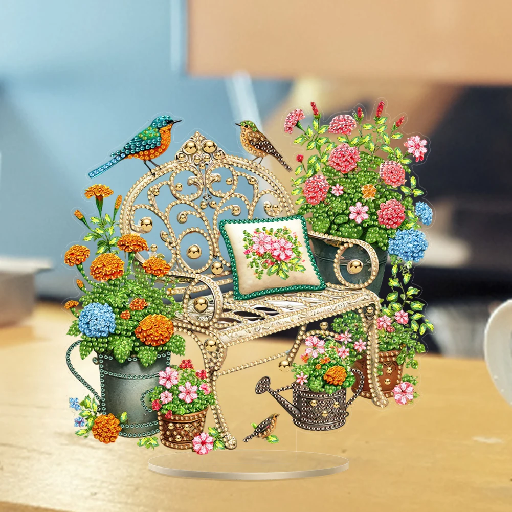 

Акриловый 2D-набор для алмазной вышивки «Плоский цветок»: Настольные украшения и декор для спальни