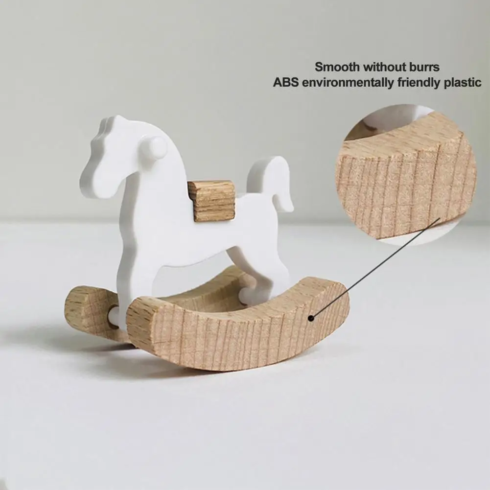 Dollhouse Dining Room Accessories Miniature Dollhouse Toy Wooden Trojan Horse with Smooth Surface Good Detail Photo for Doll