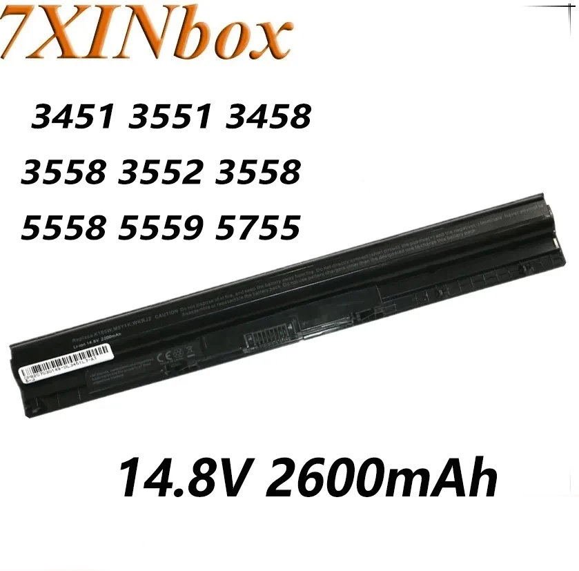 

7XINbox 14.8V 2600mAh Laptop Battery 1KFH3 GXVJ3 WKRJ2 M5Y1K For Dell Inspiron 3451 3551 3458 3558 3552 3558 5558 5559 5755