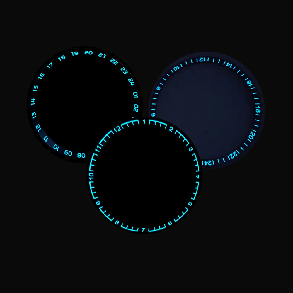 Customized SKX007 Watch Case Chapter Ring fits SKX007 SKX173 SPRD Watch Case 30.5mm Ring Diving Blue luminous Watch Ring