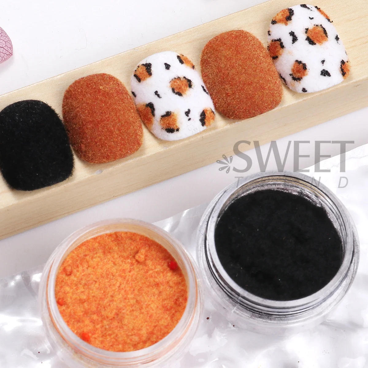 12 Uds. De polvo de felpa de terciopelo para uñas de San Valentín, suéter de lujo, diseño dulce, polvo con purpurina aleatoria, accesorios de Año Nuevo, decoración de manicura