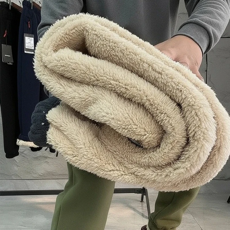 

Мужские зимние теплые брюки на флисовой подкладке с карманами на молнии, утепленные флисовые брюки для бега, мужские брюки, зимние термобелье, спортивные штаны