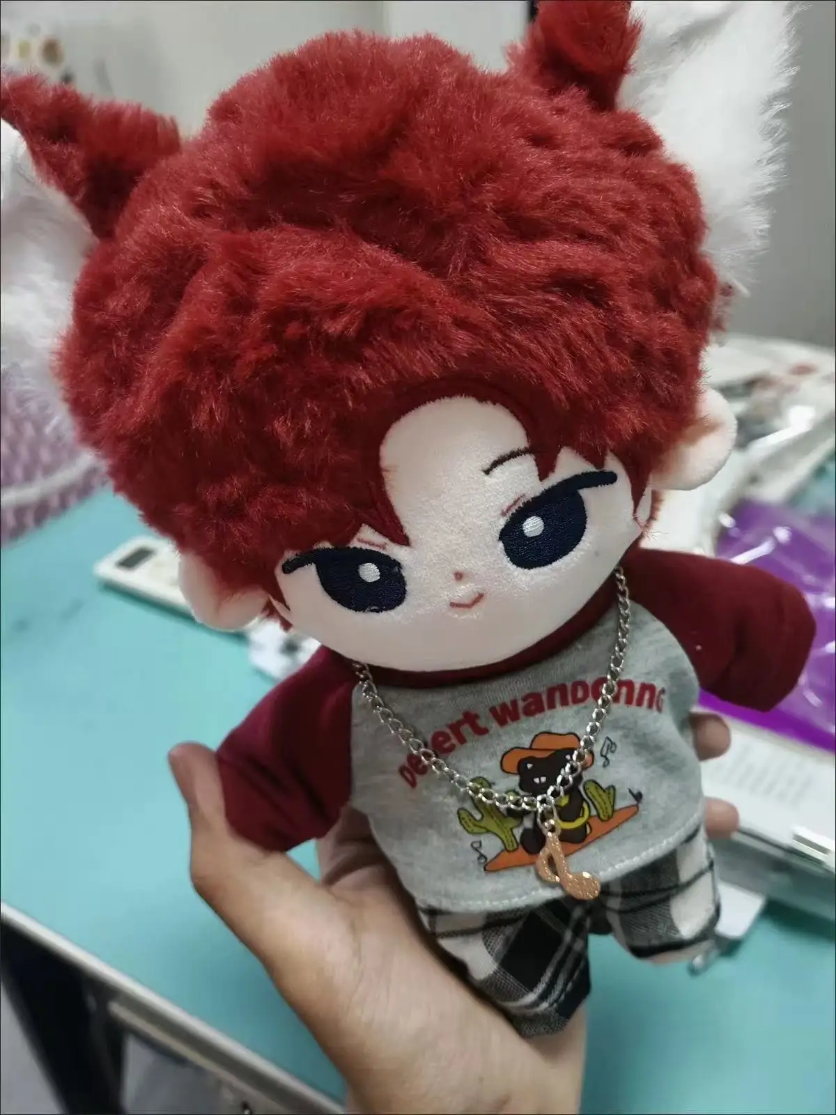 

Stuffed 20cm Game Anime Seven teenThe8 (Xu Minghao) Standard Edition Iconic Body Plush Doll Toy Soft Dress Up Cotton Kid Gift