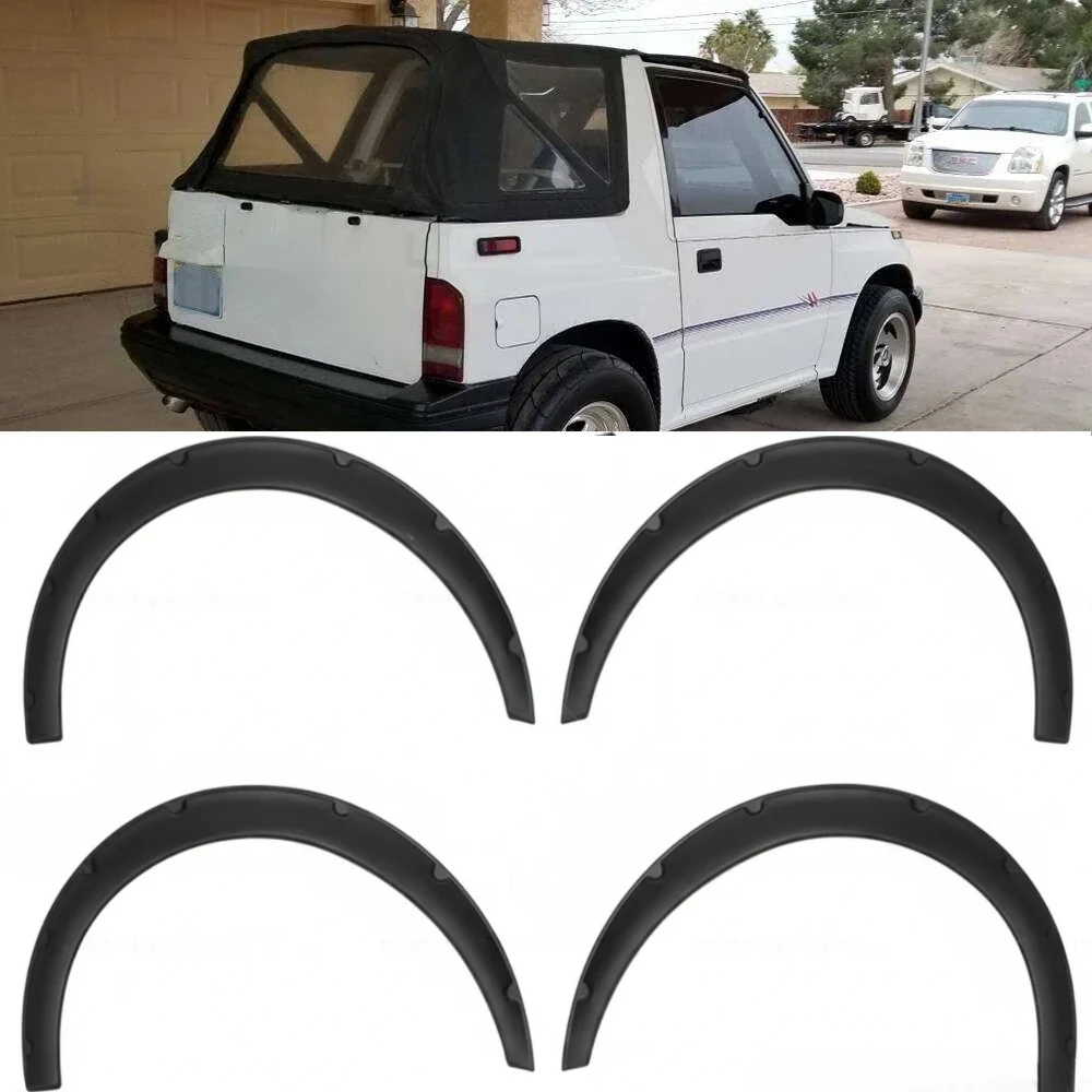 LAICY For G-eo Tracker LSi 1989 - 1997 Car Wheel Arch Fender Flares Mudguard Mud Splash Guard Extra Wide Wheel Kit Auto Parts